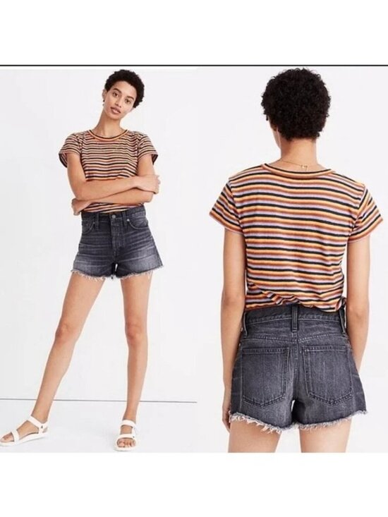 Madewell Pants - Madewell Black Relaxed Jean Shorts